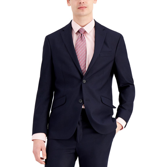 Kenneth Cole Reaction Men Techni Cole Slim Fit Suit Jacket Navy Size 40S - Picture 1 of 1